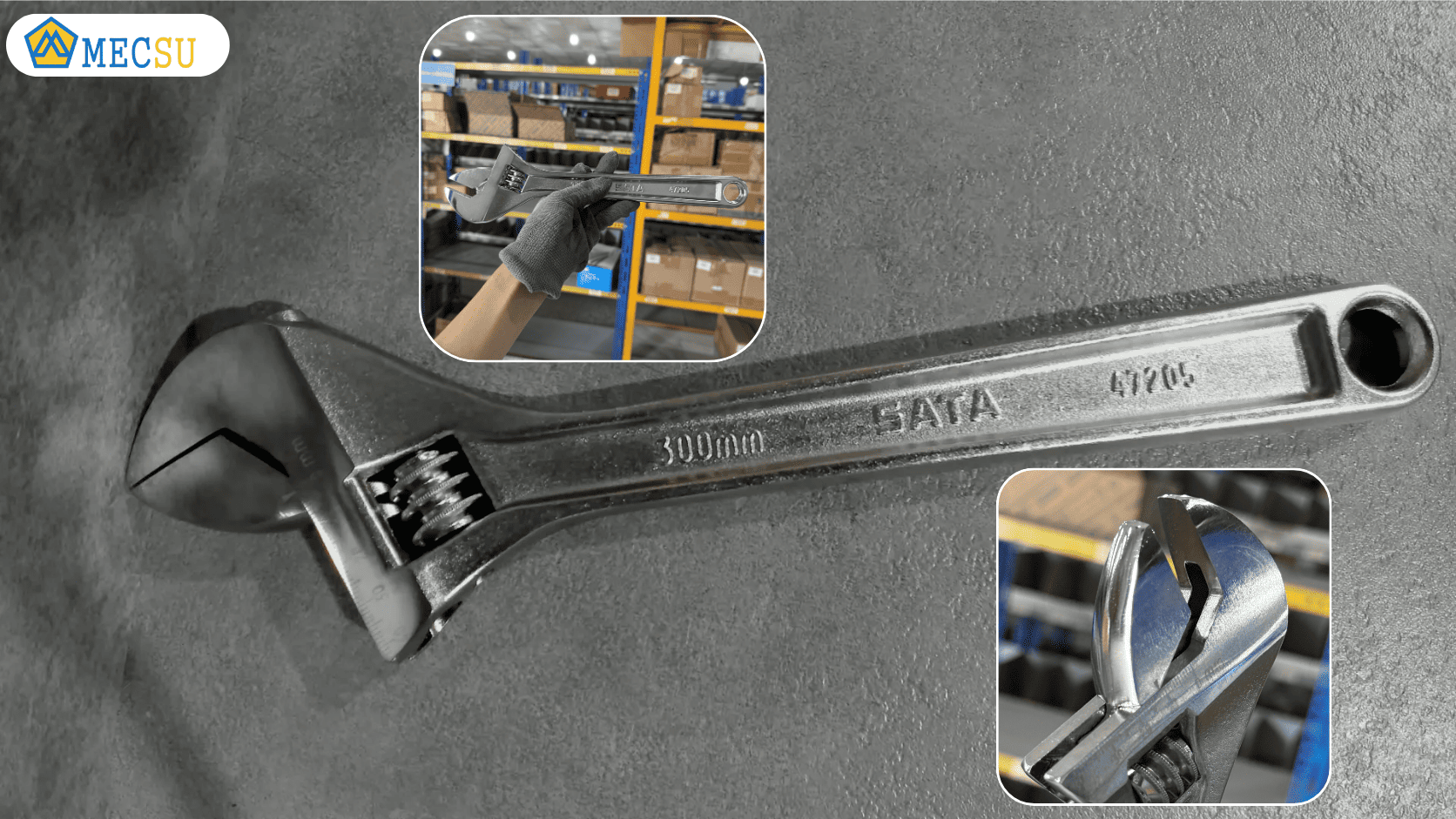 Mỏ lết 12 inch (300mm) chuyên dụng cho xưởng cơ khí công nghiệp